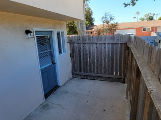 Private back patio