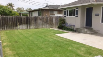 Front yard with patio