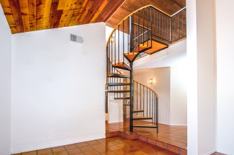 Spiral Staircase leads to Loft